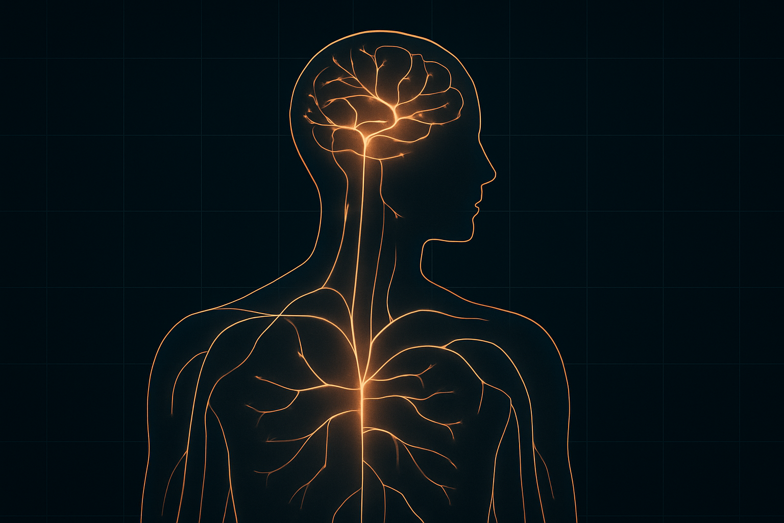 A futuristic visual of a human mind being optimized, representing the bio-hacking trend and addressing what does snus do to you.