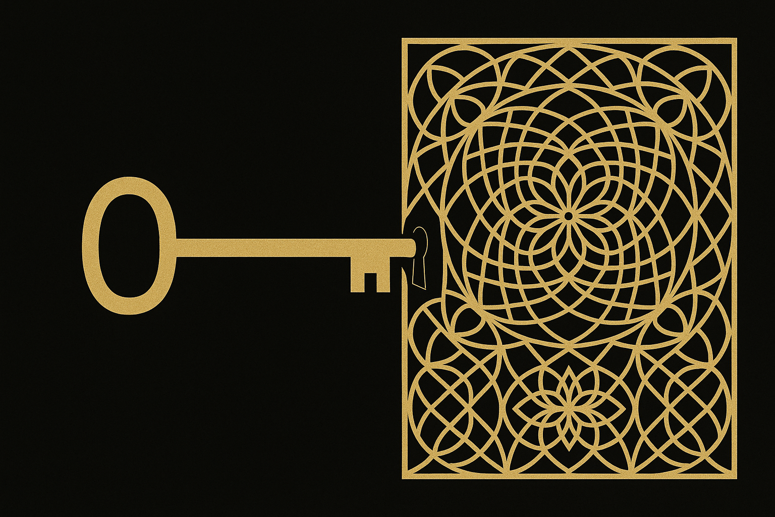 A key unlocking a complex pattern, representing how a snus for beginners product can open up a brand's world.